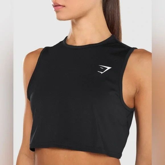 Gymshark Tops - Gymshark Women’s Tank Top small Black Cropped Athletic Gym Training Sleeveless